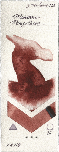 Maroon Perylene by M. Graham & Co. Artists watercolor swatch