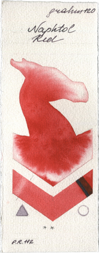 Naphthol Red by M. Graham & Co. Artists watercolor swatch