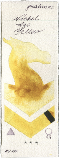 Nickel Azo Yellow by M. Graham & Co. Artists watercolor swatch