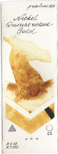 Nickel Quinacridone Gold by M. Graham & Co. Artists watercolor swatch