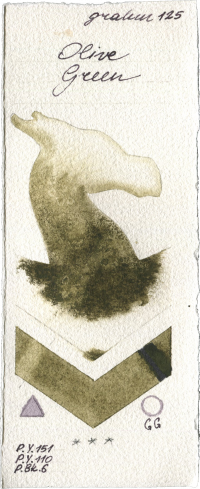 Olive Green by M. Graham & Co. Artists watercolor swatch