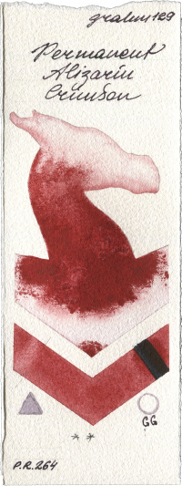 Permanent Alizarin Crimson by M. Graham & Co. Artists watercolor swatch