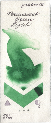 Permanent Green Light by M. Graham & Co. Artists watercolor swatch