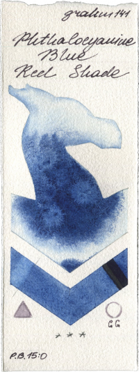 Phthalocyanine Blue Red Shade by M. Graham & Co. Artists watercolor swatch