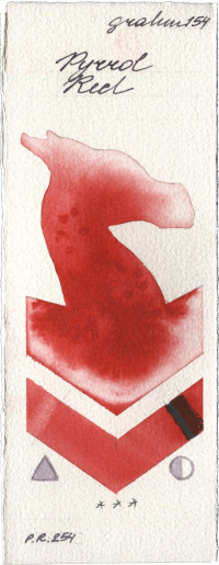 Pyrrol Red by M. Graham & Co. Artists watercolor swatch