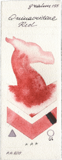 Quinacridone Red by M. Graham & Co. Artists watercolor swatch