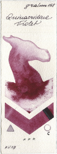 Quinacridone Violet by M. Graham & Co. Artists watercolor swatch