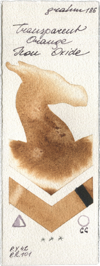 Transparent Orange Iron Oxide by M. Graham & Co. Artists watercolor swatch