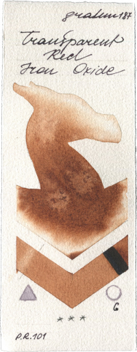 Transparent Red Iron Oxide by M. Graham & Co. Artists watercolor swatch
