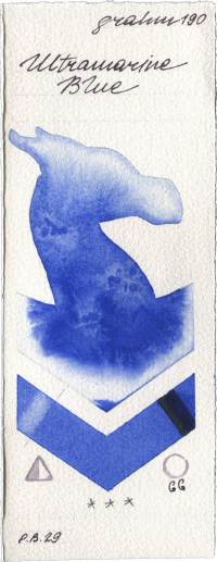 Ultramarine Blue by M. Graham & Co. Artists watercolor swatch
