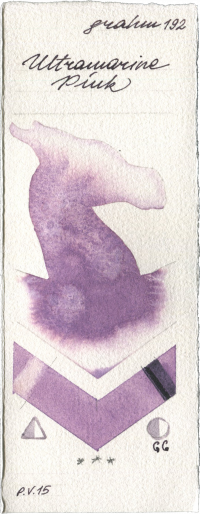 Ultramarine Pink by M. Graham & Co. Artists watercolor swatch