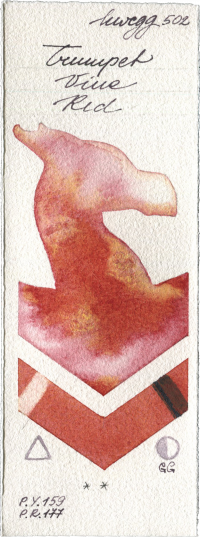 Trumpet Vine Red by Holbein Artists Watercolor watercolor swatch