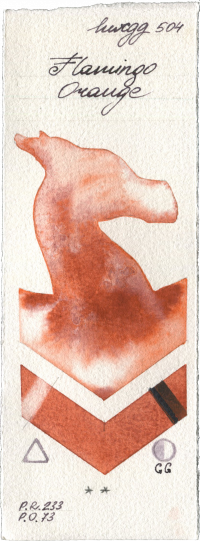 Flamingo Orange by Holbein Artists Watercolor watercolor swatch