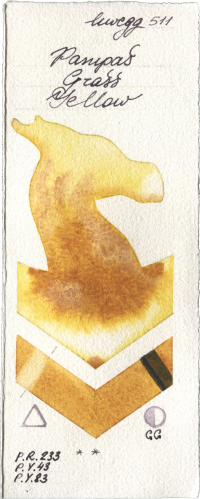 Pampas Grass Yellow by Holbein Artists Watercolor watercolor swatch