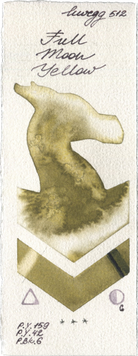 Full Moon Yellow by Holbein Artists Watercolor watercolor swatch