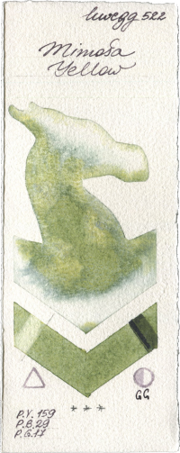 Mimosa Yellow by Holbein Artists Watercolor watercolor swatch