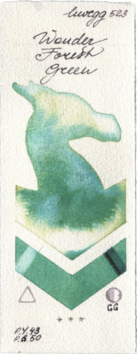 Wonder Forest Green by Holbein Artists Watercolor watercolor swatch