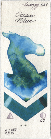 Ocean Blue by Holbein Artists Watercolor watercolor swatch