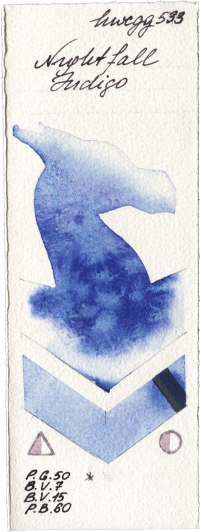 Nightfall Indigo by Holbein Artists Watercolor watercolor swatch