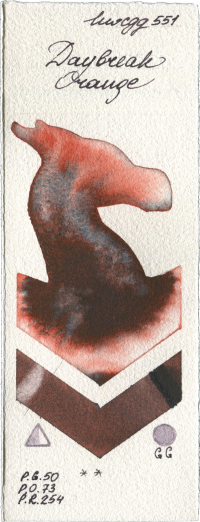 Daybreak Orange by Holbein Artists Watercolor watercolor swatch