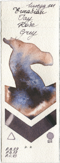 Eurasian Jay Rose Grey by Holbein Artists Watercolor watercolor swatch