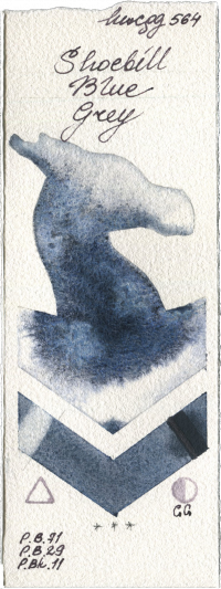 Shoebill Blue Grey by Holbein Artists Watercolor watercolor swatch