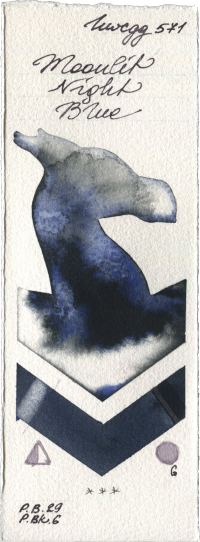 Moonlit Night Blue by Holbein Artists Watercolor watercolor swatch