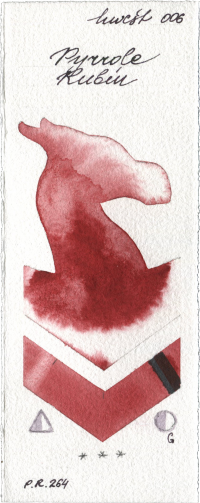 Pyrrole Rubin by Holbein Artists Watercolor watercolor swatch