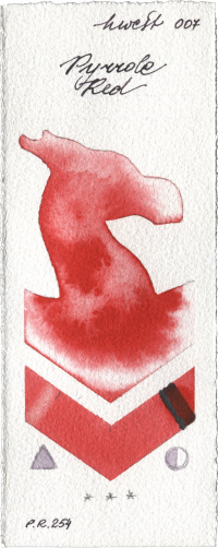 Pyrrole Red by Holbein Artists Watercolor watercolor swatch
