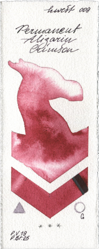 Permanent Alizarin Crimson by Holbein Artists Watercolor watercolor swatch