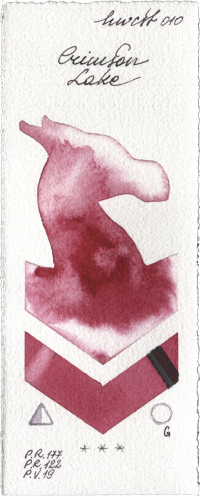 Crimson Lake by Holbein Artists Watercolor watercolor swatch