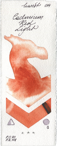 Cadmium Red Light by Holbein Artists Watercolor watercolor swatch