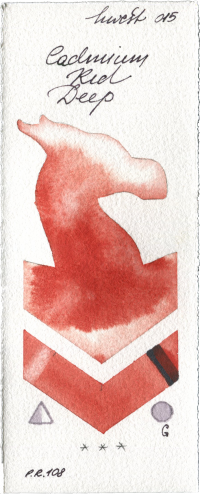 Cadmium Red Deep by Holbein Artists Watercolor watercolor swatch