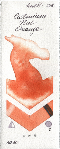 Cadmium Red Orange by Holbein Artists Watercolor watercolor swatch