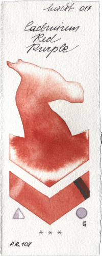 Cadmium Red Purple by Holbein Artists Watercolor watercolor swatch