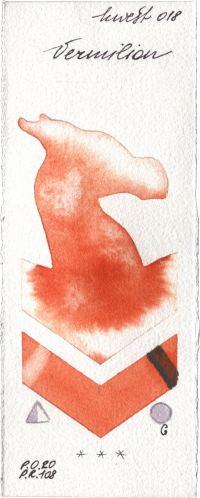 Vermilion by Holbein Artists Watercolor watercolor swatch