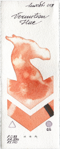 Vermilion Hue by Holbein Artists Watercolor watercolor swatch