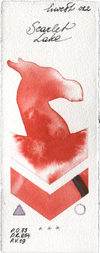 Scarlet Lake by Holbein Artists Watercolor watercolor swatch