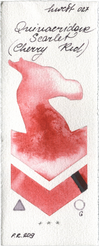 Quinacridone Scarlet (Cherry Red) by Holbein Artists Watercolor watercolor swatch