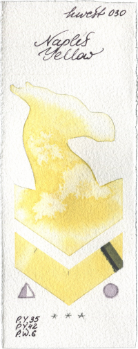 Naples Yellow by Holbein Artists Watercolor watercolor swatch