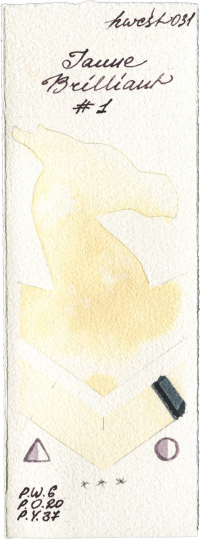 Jaune Brilliant No 1 by Holbein Artists Watercolor watercolor swatch