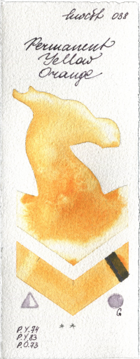Permanent Yellow Orange by Holbein Artists Watercolor watercolor swatch