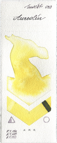 Aureolin by Holbein Artists Watercolor watercolor swatch