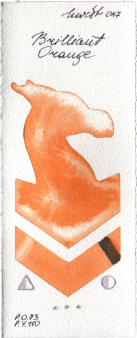 Brilliant Orange by Holbein Artists Watercolor watercolor swatch