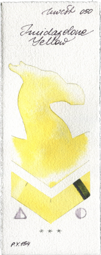 Imidazolone Yellow by Holbein Artists Watercolor watercolor swatch