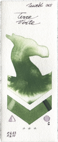 Terre Verte by Holbein Artists Watercolor watercolor swatch