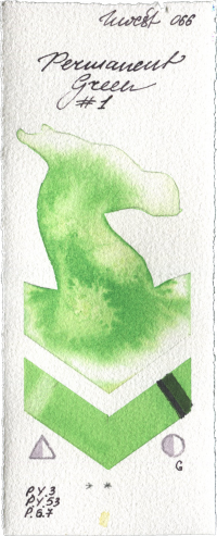 Permanent Green No 1 by Holbein Artists Watercolor watercolor swatch