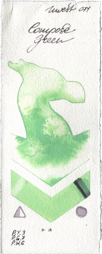 Compose Green by Holbein Artists Watercolor watercolor swatch