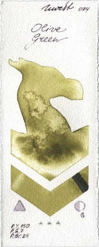 Olive Green by Holbein Artists Watercolor watercolor swatch