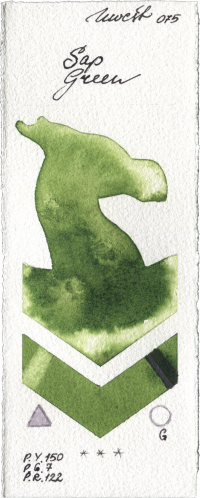 Sap Green by Holbein Artists Watercolor watercolor swatch
